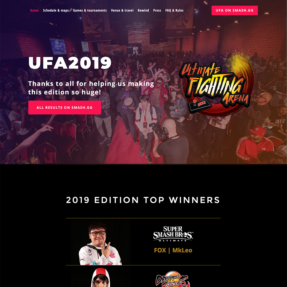 Ultimate Fighting Arena 2019 Website 